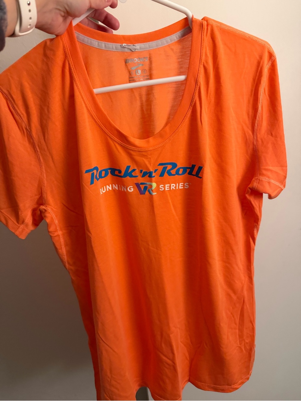 Brooks Orange Rock 'n' Roll Running Series Short Sleeve Tee